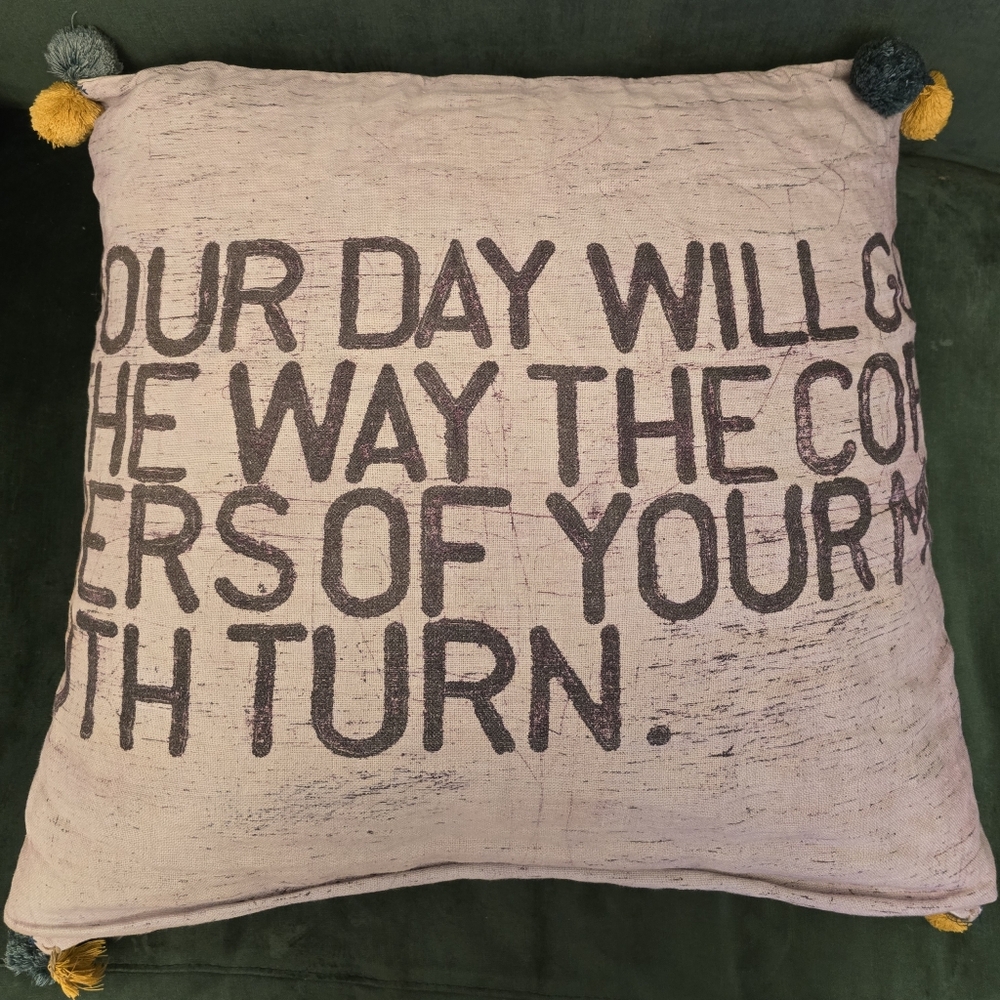 Sugarboo & Co “your day will go” linen pillow case